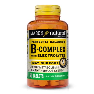 MASON NATURAL PERFECTLY BALANCED B COMPLEX WITH ELECTOLYTES 60 TABLETTES