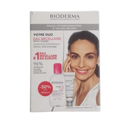 BIODERMA PEAUX HYPERPIGMENTEES ET TACHES BRUNE DUO EAU MICELLAIRE + SOIN ECLAIRCISSANT BIODERMA PEAUX HYPERPIGMENTEES ET TACHES BRUNE DUO EAU MICELLAIRE + SOIN ECLAIRCISSANT
