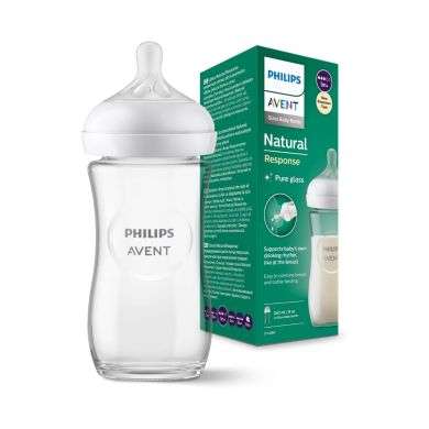 AVENT BIBERON NATURAL EN VERRE 240 ML 1MOIS+ 8 OZ AVENT BIBERON NATURAL EN VERRE 240 ML 1MOIS+ 8 OZ