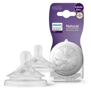 AVENT NATURAL RESPONSE LOT DE 2 TETINES 6 MOIS+ AVENT NATURAL RESPONSE LOT DE 2 TETINES 6 MOIS+