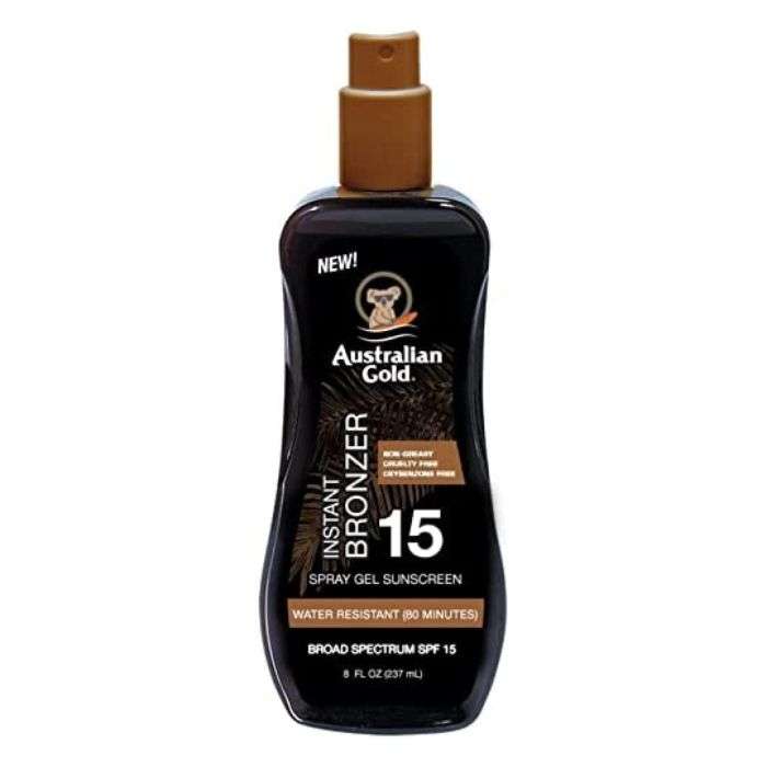 AUSTRALIAN GOLD SPRAY GEL AVEC AGENT BRONZANT SPF 15 - 237 ML AUSTRALIAN GOLD SPRAY GEL AVEC AGENT BRONZANT SPF 15 - 237 ML