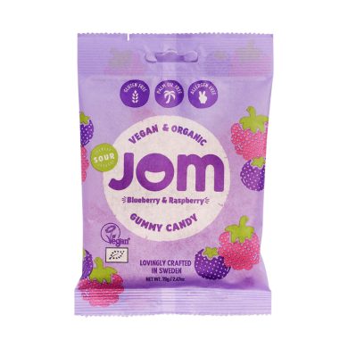 JOM GOURMET GUMMIES BLUEBERRY RASPBERRY 70 G JOM GOURMET GUMMIES BLUEBERRY RASPBERRY 70 G