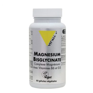 VITALL+ MAGNESIUM BISGLYCINATE VITAMINE B6 ET D3 COMPLEMENT ALIMENTAIRE 60 GELULES VITALL+ MAGNESIUM BISGLYCINATE VITAMINE B6 ET D3 COMPLEMENT ALIMENTAIRE 60 GELULES