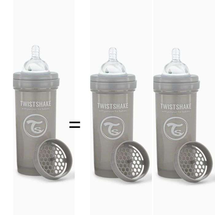 TWISTSHAKE OFFRE 1 BABY BOTTLE ANTI COLICALL IN ONE 260 ML 2M+ GRIS ACHETE 2 OFFERTS  TWISTSHAKE OFFRE 1 BABY BOTTLE ANTI COLICALL IN ONE 260 ML 2M+ GRIS ACHETE 2 OFFERTS