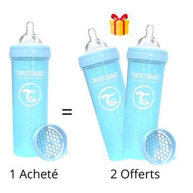 TWISTSHAKE OFFRE 1 BABY BOTTLE ANTI COLIC ALL IN ONE 330ML 4M+ BLEU ACHETE 2 OFFERTS TWISTSHAKE OFFRE 1 BABY BOTTLE ANTI COLIC ALL IN ONE 330ML 4M+ BLEU ACHETE 2 OFFERTS