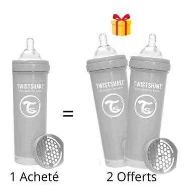 TWISTSHAKE OFFRE 1 BABY BOTTLE ANTI COLIC ALL IN ONE 330ML 4M+ GRIS ACHETE 2 OFFERTS TWISTSHAKE OFFRE 1 BABY BOTTLE ANTI COLIC ALL IN ONE 330ML 4M+ GRIS ACHETE 2 OFFERTS