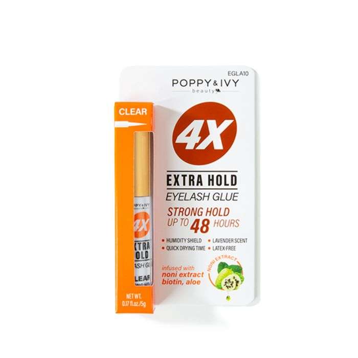 POPPY AND IVY EXTRA HOLD EYELASH GLUE STRONG HOLD 48H CLEAR