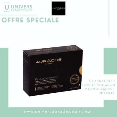 AURACOS OFFRE 5 AMPOULES COLLAGENE MARIN ACHETE1 OFFERT 