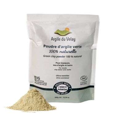 ARGILE DU VELAY POUDRE D'ARGILE VERTE 100% NATURELLE ARGILE DU VELAY POUDRE D'ARGILE VERTE 100% NATURELLE