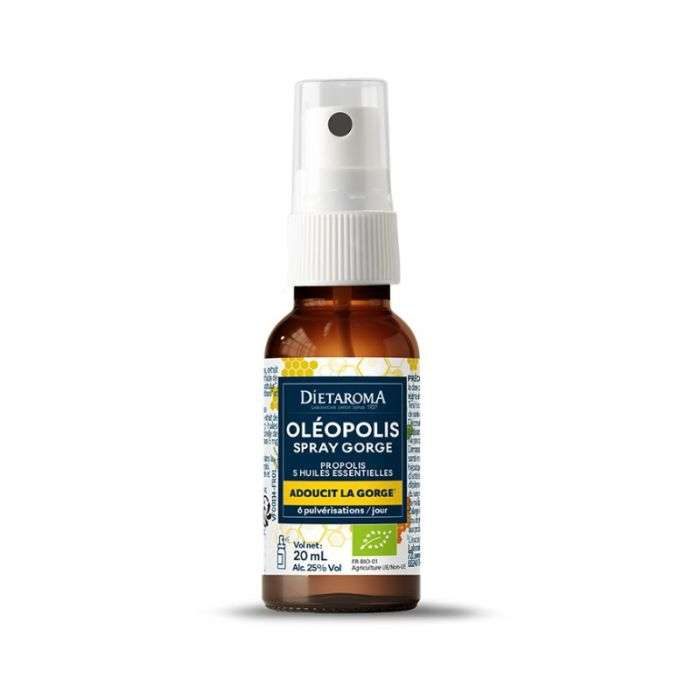 DIETAROMA SPRAY GORGE BIO A LA PROPOLIS ET AUX HUILES ESSENTIELLES