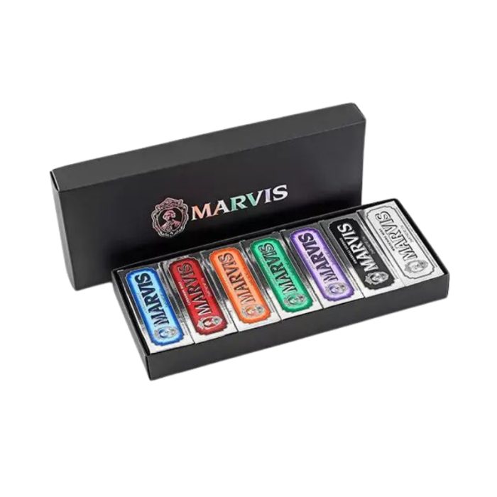 MARVIS SET DE 7 MINI DENTIFRICES AROMATISES 7X25 ML MARVIS SET DE 7 MINI DENTIFRICES AROMATISES 7X25 ML