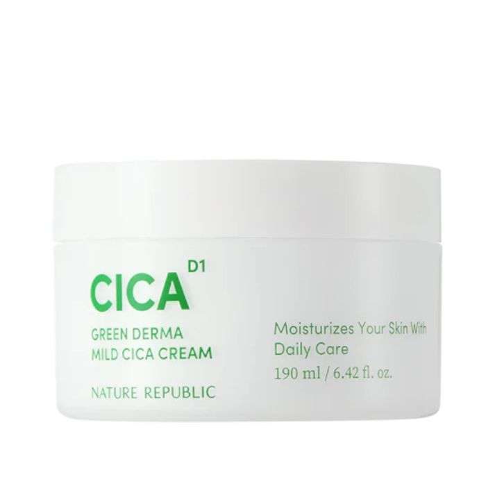 NATURE REPUBLIC GREEN DERMA MILD CICA CREME 190 ML NATURE REPUBLIC GREEN DERMA MILD CICA CREME 190 ML