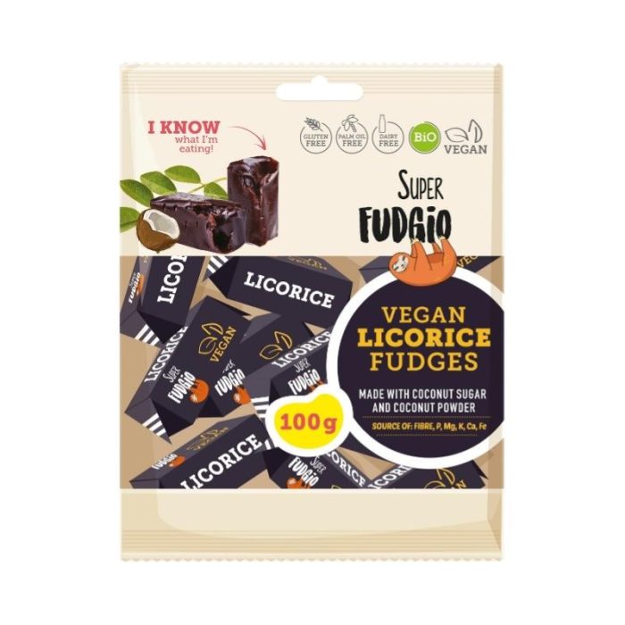 SUPER FUDGIO FONDANT A LA REGLISSE 100 G BIO SUPER FUDGIO FONDANT A LA REGLISSE 100 G BIO