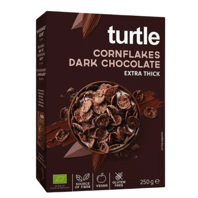 TURTLE CORNFLAKES AU CHOCOLAT NOIR BIO SANS GLUTEN 250 G TURTLE CORNFLAKES AU CHOCOLAT NOIR BIO SANS GLUTEN 250 G