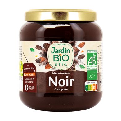 JARDIN BIO PATE A TARTINER CHOCOLAT NOIR 350 G JARDIN BIO PATE A TARTINER CHOCOLAT NOIR 350 G