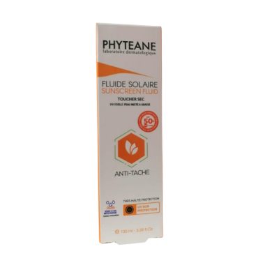 PHYTEANE FLUIDE SOLAIRE TOUCHER SEC INVISIBLE SPF 50+ PEAU MIXTE A GRASSE 100 ML PHYTEANE FLUIDE SOLAIRE TOUCHER SEC INVISIBLE SPF 50+ PEAU MIXTE A GRASSE 100 ML