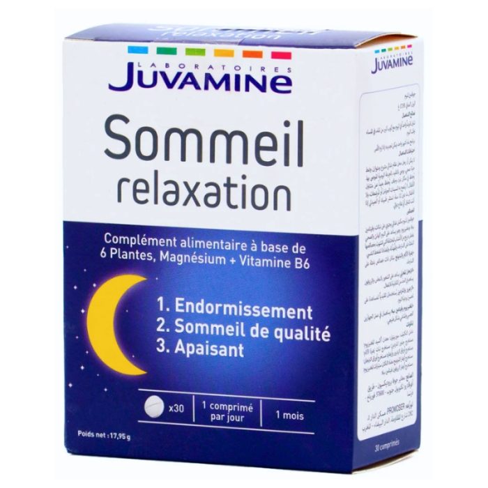 JUVAMINE SOMMEIL RELAXATION VITAMINE B 6 PLUS MAGNESIUM 30 COMPRIMES JUVAMINE SOMMEIL RELAXATION VITAMINE B 6 PLUS MAGNESIUM 30 COMPRIMES