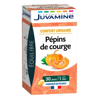 JUVAMINE CONFORT URINAIRE PEPINS DE COURGE 30 CAPSULES JUVAMINE CONFORT URINAIRE PEPINS DE COURGE 30 CAPSULES