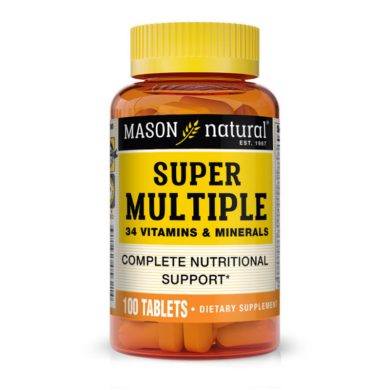 MASON NATURAL SUPER MULTIPLE 34 VITAMINES ET MINERAUX 100 COMPRIMES MASON NATURAL SUPER MULTIPLE 34 VITAMINES ET MINERAUX 100 COMPRIMES