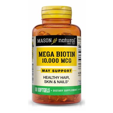 MASON NATURAL MEGA BIOTIN 10000 MCG 50 GELULES MASON NATURAL MEGA BIOTIN 10000 MCG 50 GELULES