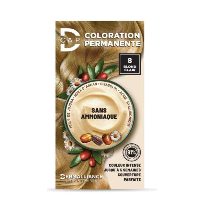 D CAP COLORATION PERMANENTE N 8 BLOND CLAIR D CAP COLORATION PERMANENTE N 8 BLOND CLAIR