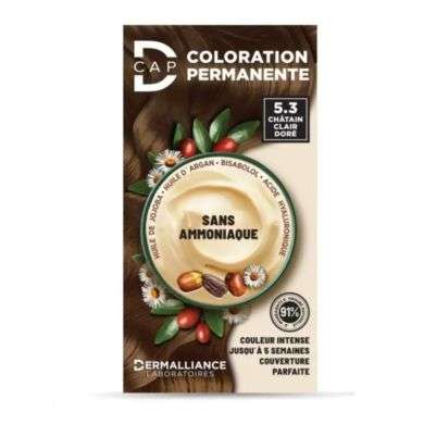 D CAP COLORATION PERMANENTE N 5.3 CHATAIN CLAIR DORE D CAP COLORATION PERMANENTE N 5.3 CHATAIN CLAIR DORE
