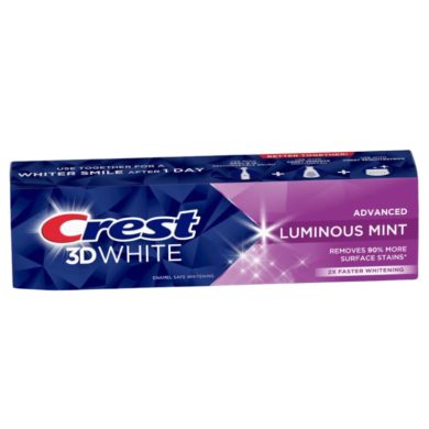 CREST 3D WHITE ADVANCED DENTIFRICE LUMINOUS MINT 104 G CREST 3D WHITE ADVANCED DENTIFRICE LUMINOUS MINT 104 G