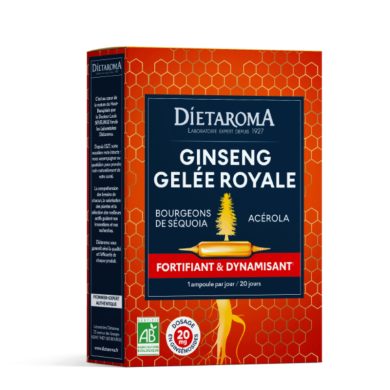 DIETAROMA GINSENG GELEE ROYALE ACEROLA FORTIFIANT ET DYNAMISANT AMPOULES 20 JOURS DIETAROMA GINSENG GELEE ROYALE ACEROLA FORTIFIANT ET DYNAMISANT AMPOULES 20 JOURS