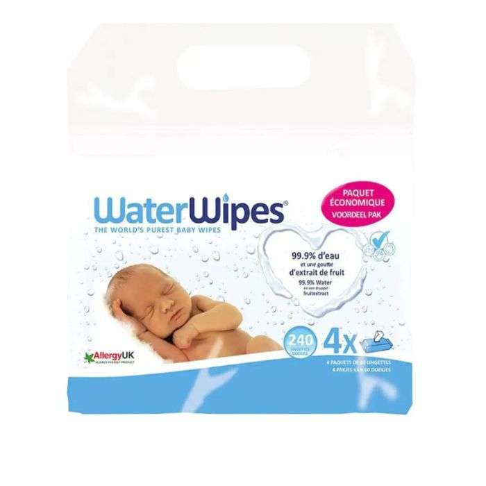 WATERWIPES PACK LINGETTES BEBE PACK DE 4 WATERWIPES PACK LINGETTES BEBE PACK DE 4