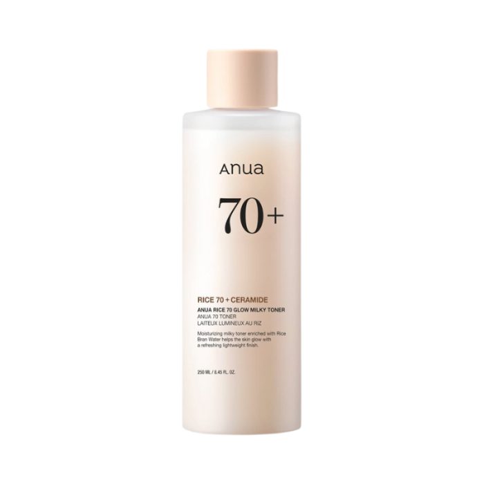 ANUA 70+ TONER LAITEUX LUMINEUX AU RIZ 250ML