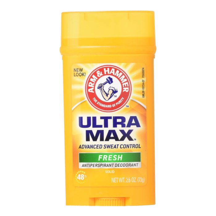ARM AND HAMMER ULTRA MAX FRESH ANTIPERSPIRANT DEODORANT 73 G ARM AND HAMMER ULTRA MAX FRESH ANTIPERSPIRANT DEODORANT 73 G