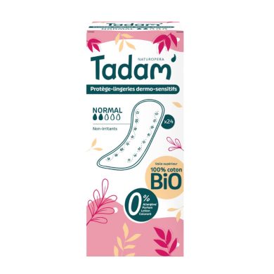 TADAM 24 PROTEGE LINGERIE DERMO SENSIBLE NORMAL NON IRRITANTS COTON BIO TADAM 24 PROTEGE LINGERIE DERMO SENSIBLE NORMAL NON IRRITANTS COTON BIO