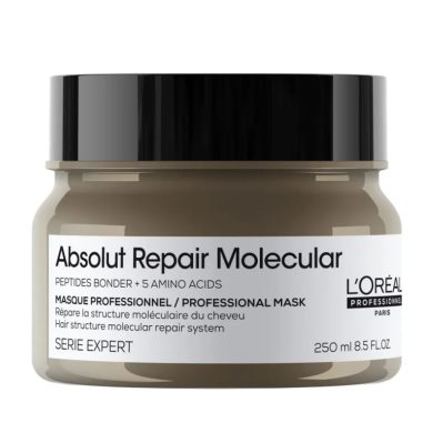 L'OREAL PROFESSIONNEL PARIS ABSOUT REPAIR MOLECULAR MASK PEPTIDES BONDER + 5 AMINO ACIDE 250 ML L'OREAL PROFESSIONNEL PARIS ABSOUT REPAIR MOLECULAR MASK PEPTIDES BONDER + 5 AMINO ACIDE 250 ML