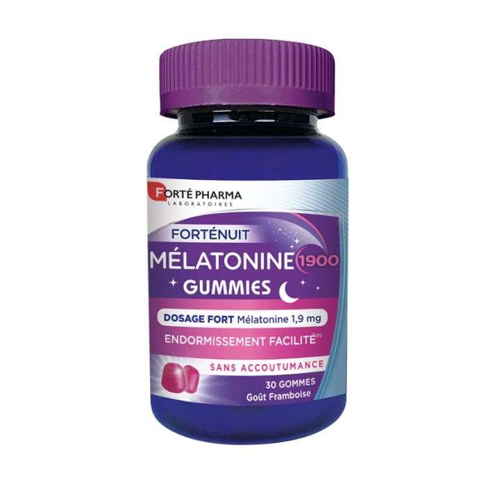 FORTE PHARMA FORTE NUIT MELATONINE GUMMIES 30 GOMMES GOUT FRAMBOISE FORTE PHARMA FORTE NUIT MELATONINE GUMMIES 30 GOMMES GOUT FRAMBOISE