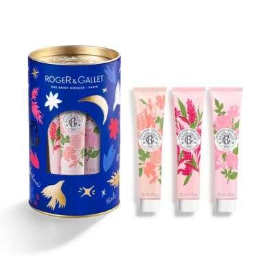 ROGER ET GALLET COFFRET 3 CREMES MAINS FLEUR DE FIGUIER ROSE ET GINGEMBRE ROUGE  ROGER ET GALLET COFFRET 3 CREMES MAINS FLEUR DE FIGUIER ROSE ET GINGEMBRE ROUGE
