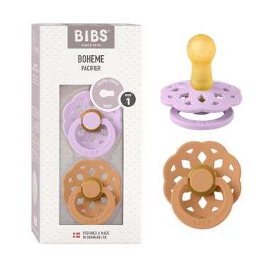 BIBS BOHEME PACIFIER NATURAL RUBBER ROUND SIZE 1 PACK DE 2 VIOLET SKY ET PUMPKIN BIBS BOHEME PACIFIER NATURAL RUBBER ROUND SIZE 1 PACK DE 2 VIOLET SKY ET PUMPKIN