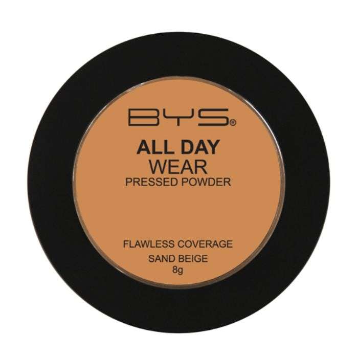 BYS ALL DAY WEAR PRESSED POWDER SAND BEIGE 8G BYS ALL DAY WEAR PRESSED POWDER SAND BEIGE 8G