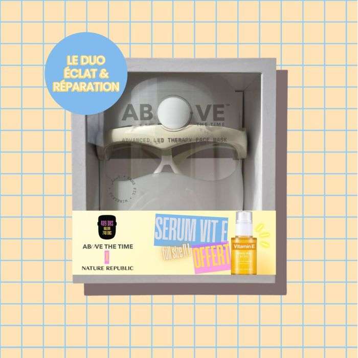 FACELAB OFFRE ABOVE THE TIME MASQUE FACIAL DE THERAPHY LED AVANCE + NATURE REPUBLIC SERUM VITAMINE E FACELAB OFFRE ABOVE THE TIME MASQUE FACIAL DE THERAPHY LED AVANCE + NATURE REPUBLIC SERUM VITAMINE E
