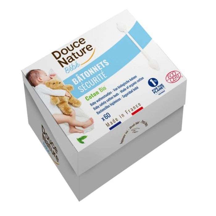 DOUCE NATURE BEBE BATONNETS COTON BIO 60 DOUCE NATURE BEBE BATONNETS COTON BIO 60