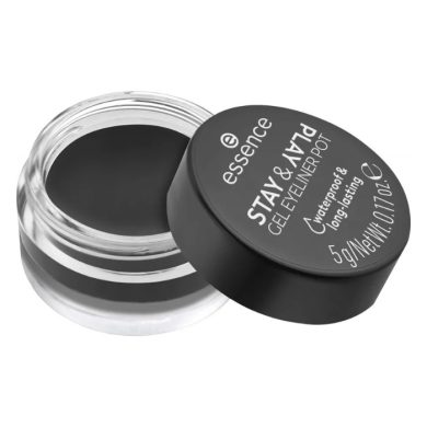 ESSENCE STAY AND PLAY GEL EYELINER POT WATERPROOF LONG LASTING 5 G ESSENCE STAY AND PLAY GEL EYELINER POT WATERPROOF LONG LASTING 5 G