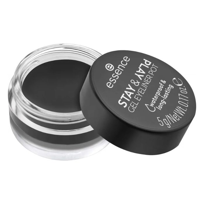 ESSENCE STAY AND PLAY GEL EYELINER POT WATERPROOF LONG LASTING 5 G ESSENCE STAY AND PLAY GEL EYELINER POT WATERPROOF LONG LASTING 5 G