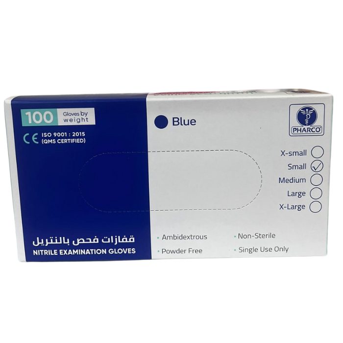 PHARCO BLUE NITRILE EXAMINATION GANTS TAILLE S 100 UNITES PHARCO BLUE NITRILE EXAMINATION GANTS TAILLE S 100 UNITES