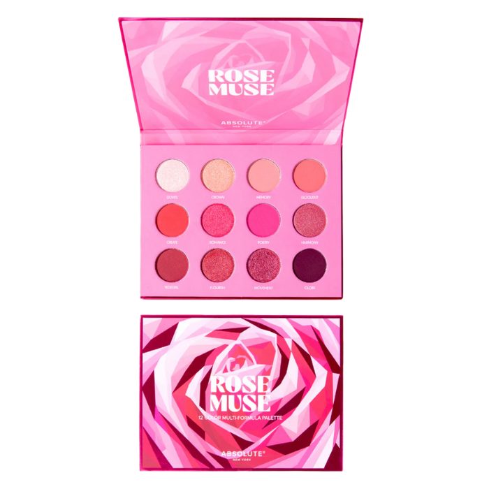 ABSOLUTE NEW YORK ROSE MUSE 12 COLOR MULTI FORMULA PALETTE 0.85 G X 12 ABSOLUTE NEW YORK ROSE MUSE 12 COLOR MULTI FORMULA PALETTE 0.85 G X 12