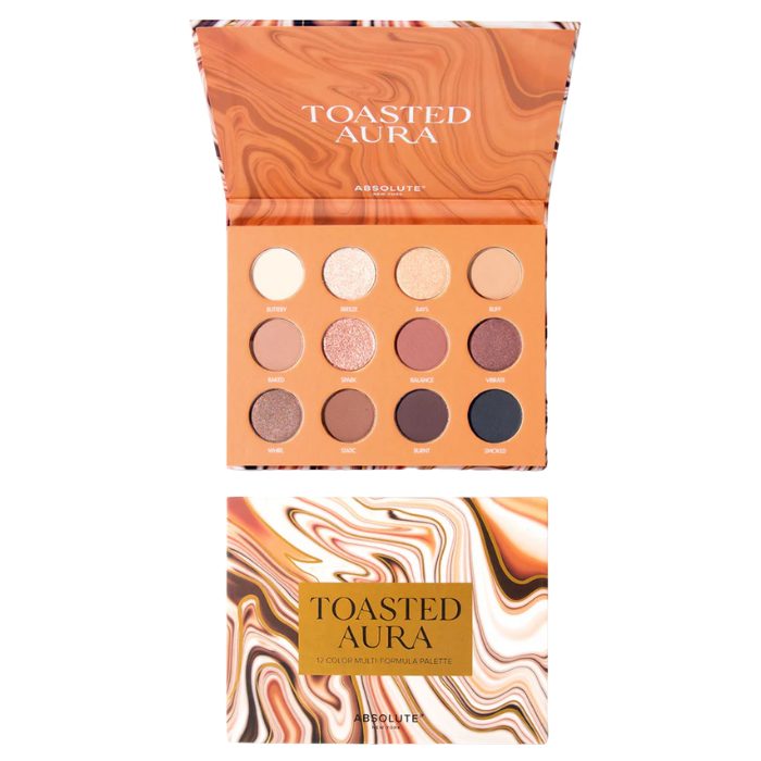 ABSOLUTE NEW YORK TOASTED AURA 12 COLOR MULTI FORMULA PALETTE 0.85 G X 12 MESP05 ABSOLUTE NEW YORK TOASTED AURA 12 COLOR MULTI FORMULA PALETTE 0.85 G X 12 MESP05
