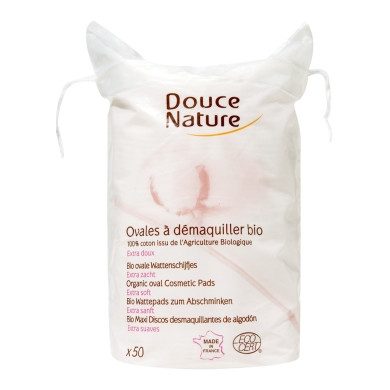 Douce Nature 50 Ovales à démaquiller coton bio 50g Douce Nature 50 Ovales à démaquiller coton bio 50g