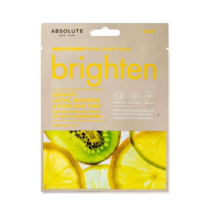 ABSOLUTE NEW YORK BRIGHTENING FACIAL 1 SHEET MASK ABSOLUTE NEW YORK BRIGHTENING FACIAL 1 SHEET MASK