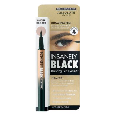 ABSOLUTE NEW YORK INSANELY BLACK DRAWING FELT EYLINER MELL01 FIRM TIP 0.8 ML ABSOLUTE NEW YORK INSANELY BLACK DRAWING FELT EYLINER MELL01 FIRM TIP 0.8 ML