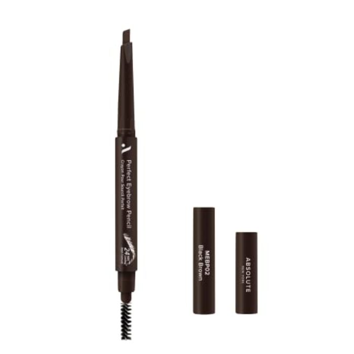 ABSOLUTE NEW YORK PERFECT EYEBROW PENCIL 24 H LASTING MEBP02 BLACK BROWN 0.25 G ABSOLUTE NEW YORK PERFECT EYEBROW PENCIL 24 H LASTING MEBP02 BLACK BROWN 0.25 G