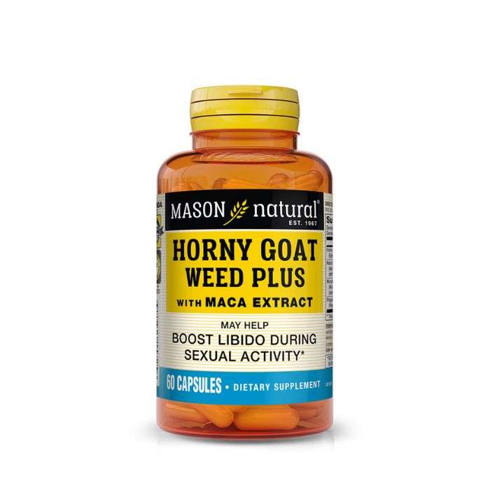 MASON NATURAL HORNY GOAT WEED PLUS WITH MACA EXTRACT 60 CAPSULES