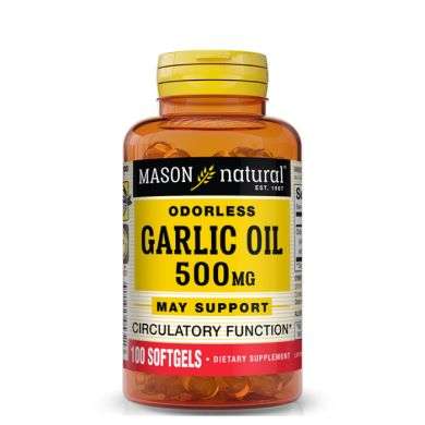 MASON NATURAL GARLIC OIL 500MG 100 GELULES MASON NATURAL GARLIC OIL 500MG 100 GELULES